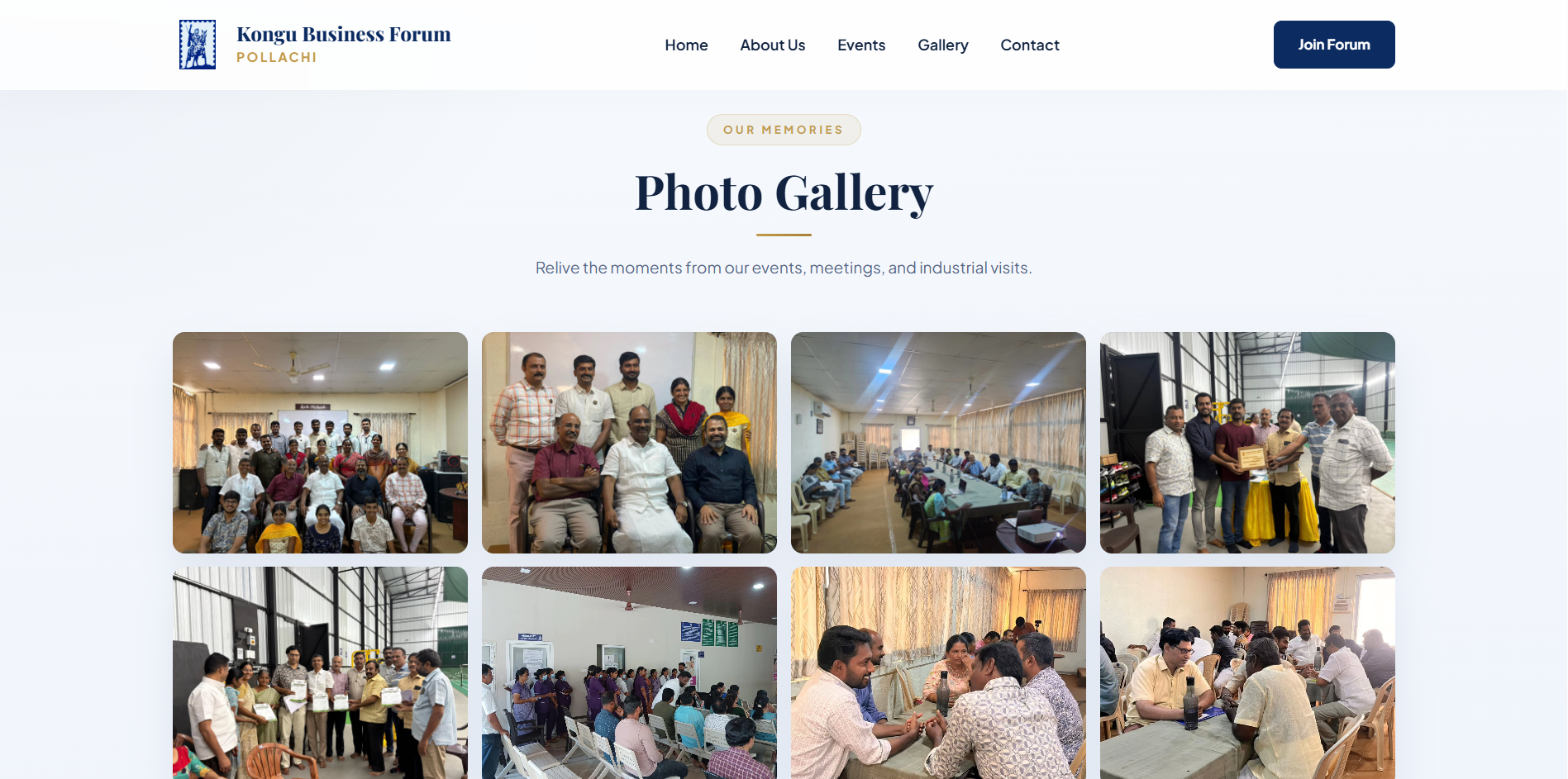 Photo gallery page